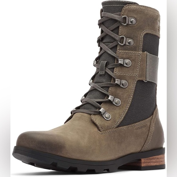Sorel Shoes - Sorel Women's Emelie Conquest Boot Light & Heavy Rain Waterproof Quarry Sz 10